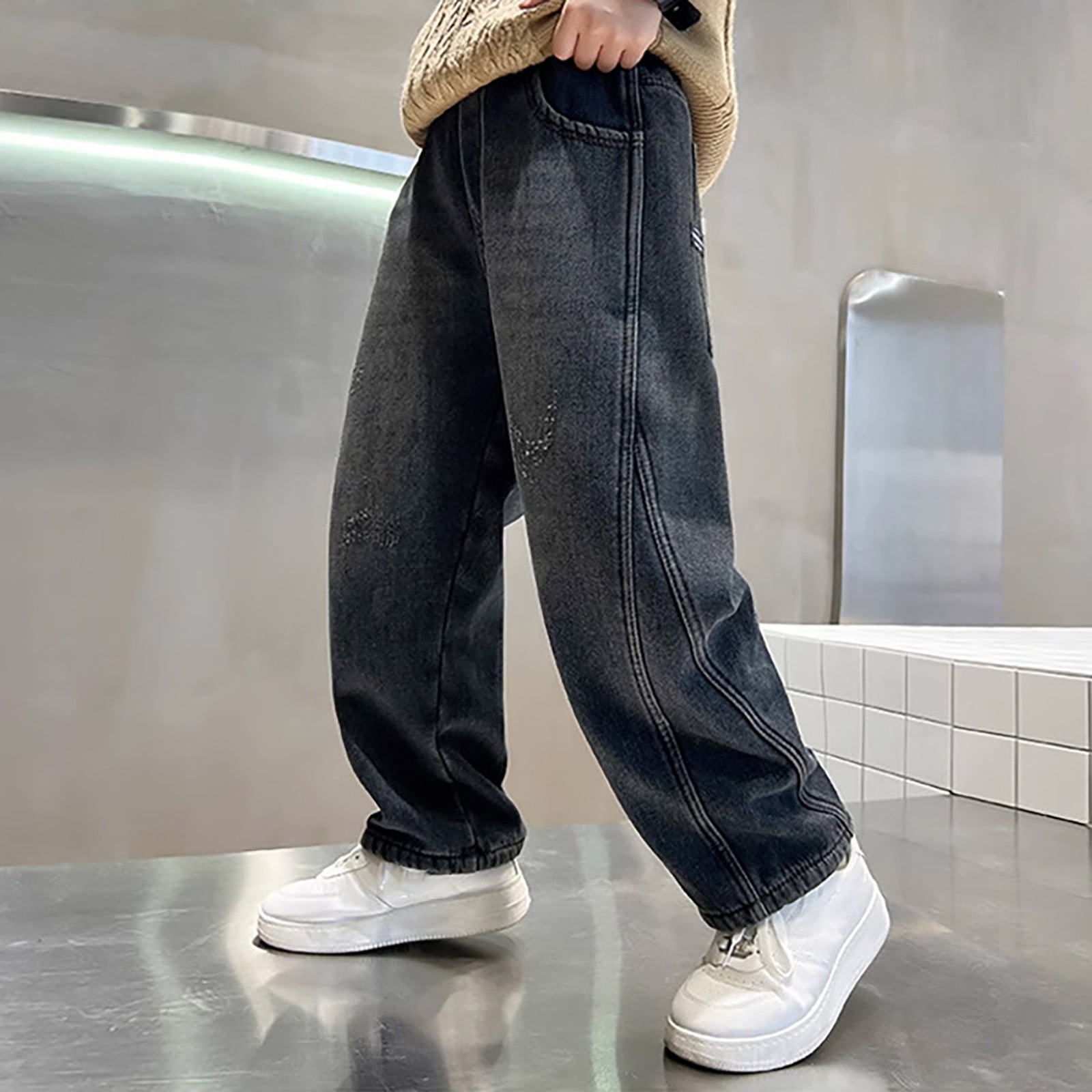 HAJGJP Ensemble Pantalon Garçon 2t Jeans Larges Garçon Coupe Ample