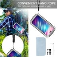 thumbnail image 5 of ELEHOLD for iPhone 14 Pro 6.1 Inch 2022 Case, Heavy Duty Armor Built-in Explosion-Proof Tempered Glass Screen Protector Wireless Charging Hang Rope Hidden Kickstand Shockproof Rugged Case,Silver, 5 of 7