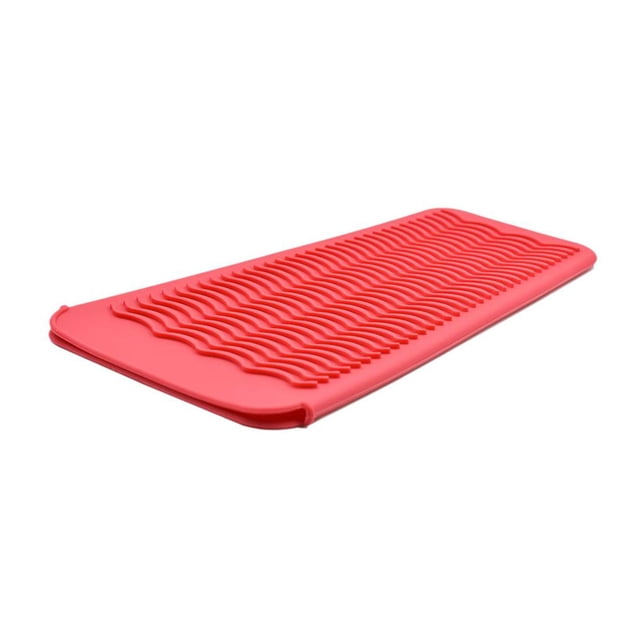Bewildely Almohadilla resistente al calor Silicona Almacenamiento fácil Diseño antideslizante Soporte de hierro plano Herramientas de estilismo para el Type2 NO2 Bewildely HA046102-02
