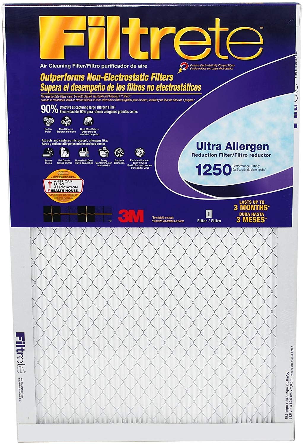 20x30x1, Filtrete Ultra Allergen Reduction Furnace Filter Air Filter