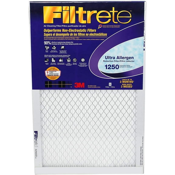 20" x 30" x 1", Filtrate Ultra Allergen Reduction Furnace Filter Air Filter, MERV 11, by 3M