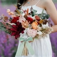 thumbnail image 5 of 6 Rolls Edge Chiffon Ribbon Floral Belt Decorations for Wrapping, Wreaths, Crafts, Grosgrain Packing Accessories, 5 of 6