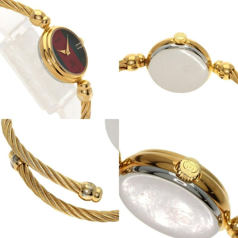 稼働品レディースGUCCI   2047−1L Gucci Ladies Watch 2047L Vintage Swiss Made Classic Red