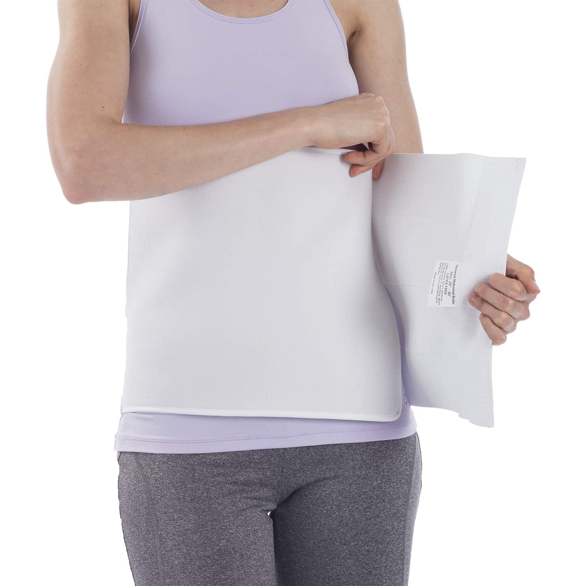 NYOrtho 4 Panel Abdominal Binder Stomach Compression for Women and Men Belly Band, 45”-60” Waist 12” High