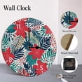 thumbnail image 4 of ZXCXRQFa Flowers Summer Colorful Plants Wood Wall Clock Silent Non-Ticking Kitchen Desk Clock Battery Operated Analog Decorative Round Clocks 10 in Garden Home Decor, 4 of 7