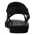thumbnail image 2 of SUN STONE Womens Black Cushioned Asymmetrical Tabbyy Round Toe Platform Slingback Sandal 5 M, 2 of 4