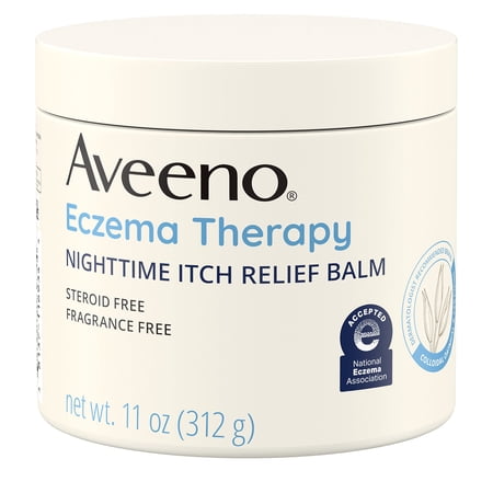 Aveeno Eczema Therapy: Soothing Itch Relief Balm for Dry, Itchy Skin - Nourishing Colloidal Oatmeal & Ceramide Formula, Non-Greasy Moisturizer - Fragrance & Paraben-Free - 11 Oz