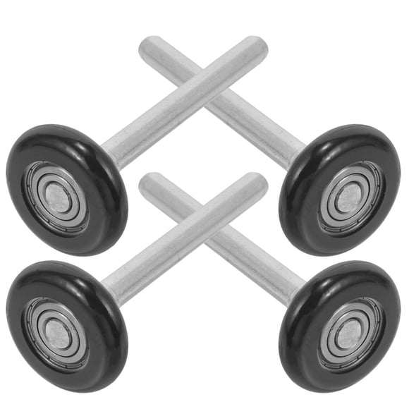 FESTFENDS 4Pcs Nylon Garage Door Rollers with Stem Black Quiet Replacement Rollers for Home Use