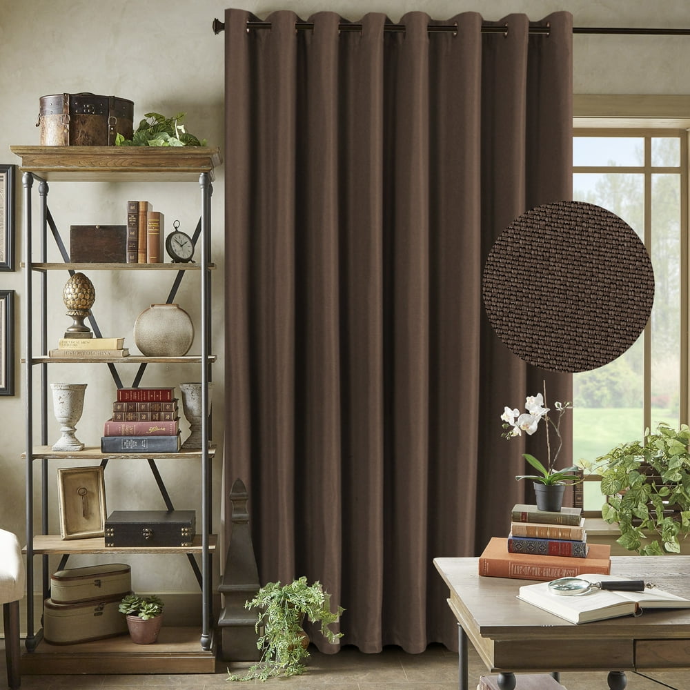 H.VERSAILTEX Thermal Insulated Solid Color Blackout Patio Curtains