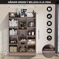 thumbnail image 2 of Librero Organizador de 8 Cubos Estante Minimalista de Madera para Libros y Organizar Mueble 120 * 30 * 60cm de Grande Librería de Pared con Estantería para Sala Oficina Dormitorio, 2 of 7