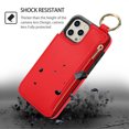 thumbnail image 5 of ELEHOLD Case for iPhone 13 Pro, Magnetic Closure Kickstand Zipper Wallet Case with 3 Card Slots & Ring Holder,Shockproof RFID Blocking Phone Case,Red, 5 of 8