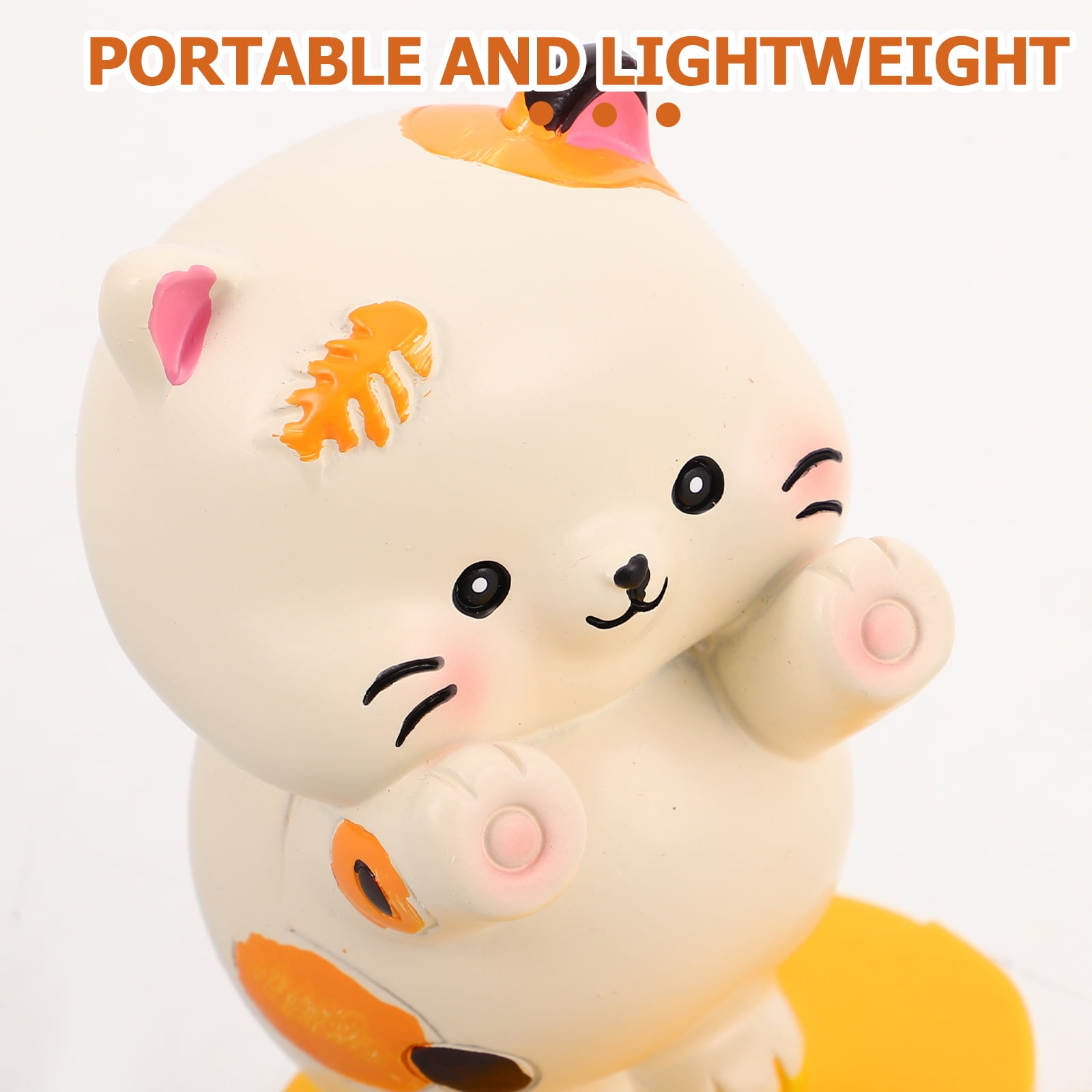 FRCOLOR Cute Cartoon Cat Phone Stand for Watching Videos Creative Resin Desk Accessory Portable
