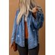 thumbnail image 2 of ABPHQTO Chaqueta vaquera de manga larga con bolsillos en el pecho para mujer, 2 of 5