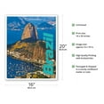 thumbnail image 2 of Brazil - Rio de Janeiro - Sugarloaf Mountain - Vintage Airline Travel Poster - Fine Art Matte Paper Print (Unframed) 16x20in, 2 of 4