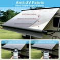 thumbnail image 4 of Dulepax RV Awning Fabric Replacement-15'(14'2" Fabric) Heavy Duty 16 oz Waterproof Vinyl Fabric Universal Camper Awning for All Trailer Awning Brands,Gradient Gray, 4 of 7