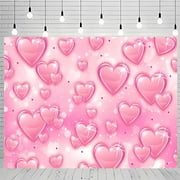 Pink Love Heart Early 2000s Backdrop Birthday Party Old School Photoshoot Backdrops 90s Hearts Valentines Day Portrait Photo Booth Background Props