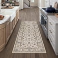 thumbnail image 4 of WIPONKEN 2x6 Runner Rugs Morris Carpet for Living Room Bedroom Dining Room Office Farmhouse, Machine Washable Non Slip Vintage Persia Rug Brown, 4 of 6
