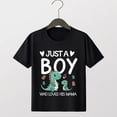 thumbnail image 2 of Faraee Mothers Day Shirt for Kids Toddler Boys Girls Letter Print Short Sleeve T-Shirt Crewneck Casual Basic Tee Tops Black 9-10 Years, 2 of 4