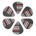 thumbnail image 6 of 6pcs Set Red Line Flag Guitar Picks Plectrums for Bass Electric Guitar Acoustic Guitar Lovers Guitarists, 6 of 7