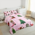 thumbnail image 3 of Feelyou Kids Christmas Tree Queen Comforter Set, Western Cowgirl Boot Bedding Sets, Cartoon Snowflake Print Reversible Bedding Comforter Set, Ultra Soft Home Decor, 3 Pieces, 3 of 8