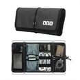 thumbnail image 2 of Bolsa Organizadora Electrónica para Cables, Bolsa de Viaje para Cargador de Cables, Estuche Organizador para Cables USB de Banco de Energía, Negro, 2 of 5