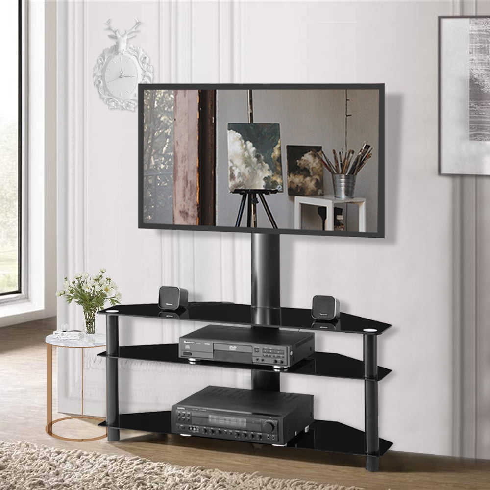 Universal Floor TV Stand with Swivel Mount, Floor TV Stand Height