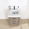 thumbnail image 5 of Leon 24" Bathroom Vanity in Fir Wood Grey with Composite top in Lightning White, 5 of 14
