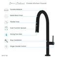 thumbnail image 6 of Chalet Single Handle, Pull-Down Kitchen Faucet in Matte Black, 6 of 11