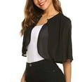 thumbnail image 3 of TAIAOJING Womens Open Front Cardigans Short Sleeve Sheer Open Front Chiffon Shrug Top Outwear Coat, 3 of 7