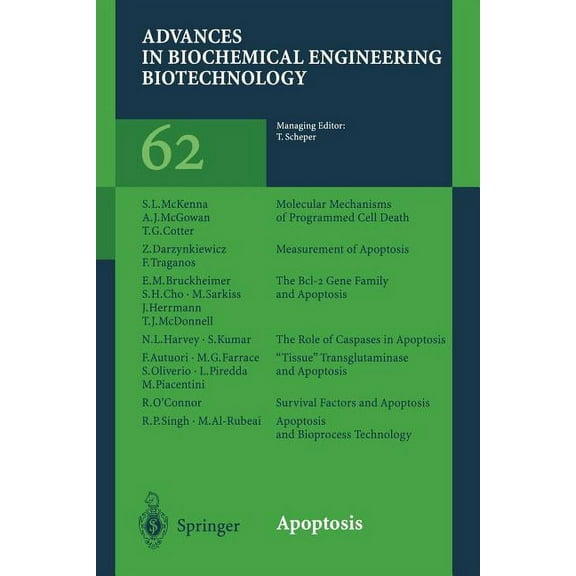 Advances in Biochemical Engineering & Bi Apoptosis, Book 62, (Paperback)
