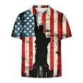 thumbnail image 5 of Men's Patriotic Polo Shirt Button Down Blouse Independence Day Tops USA Flag Printed Short Sleeve Blouses Collared Top Dressy Casual Tshirt Anti-Wrinkle&nbsp;Travel&nbsp;Polo&nbsp;Shirts, 5 of 5