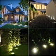 thumbnail image 7 of Solar Ground Lights, 8 LED Disk Lights Waterproof Outdoor Garden Lights, 12 Pack, 7 of 7