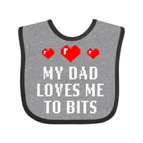Inktastic My Dad Loves Me to Bits Boys or Girls Baby Bib