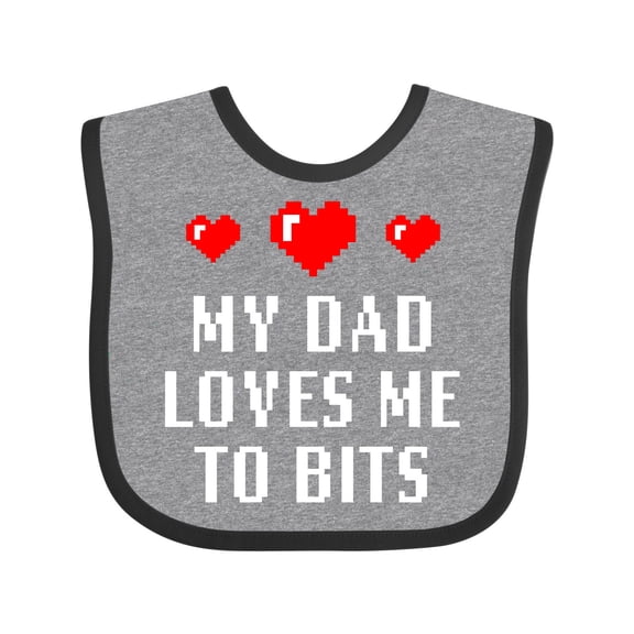 Inktastic My Dad Loves Me to Bits Boys or Girls Baby Bib