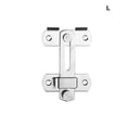 thumbnail image 4 of Paquete de 2 hebillas de cerrojo con hebilla de ángulo recto, herrajes para muebles de seguridad, cerraduras para puertas, adornos de inodoro, Herramientas y ferretería Hebilla de puerta plana/L Eigraketly TO008884-02, 4 of 6