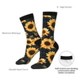 thumbnail image 4 of Pofeuu Scottish Blue Plaid Sunflower Print Crew Socks, Adult Running Hiking Socks for Youth and Adult, 4 of 6
