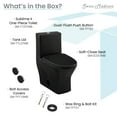 Sublime II OnePiece Round Toilet DualFlush 1.1/1.6 gpf in Matte Black