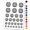 Black, variant on Sly Fox Hiding in Floral Wreath Water Resistant Temporary Tattoo Set Fake Body Art Collection - Light Blue