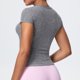 thumbnail image 4 of TaTaai Women's Sports T-Shirt Short Sleeve Crew Neck Fitted Slimming Breathable Naked Feel Yoga Running Gym Pilates Dance Workout Top Gift, 4 of 8