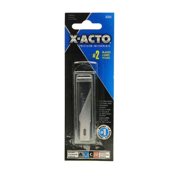 No. 2 Large, Fine Point Blades carded pack of 5 (pack of 12)