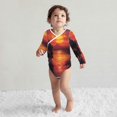 thumbnail image 4 of Xecao Sunset River Western Cowboy Print Baby unisex-baby Cotton Long-sleeve Bodysuits-6 Months, 4 of 6