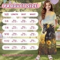 thumbnail image 7 of Uourmeti Girl's Maxi Dress Black Horse Sunflower Print Short Sleeve Long Dresses Crew Neck Elegant Casual Sundress with Pockets, Size 13-14 Years, 7 of 7