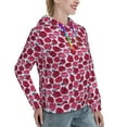 thumbnail image 2 of Yiaed Rose Flowers Print Womens Casual Hoodies Crew Neck Long Sleeve Sweatshirts With Pocket Pullover Tops Women's Hooded Sweatshirt-Large, 2 of 5
