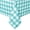 Aqua and White, variant on Odenmar Square Tablecloth 60x60 Inch, Aqua and White Gingham Plaid Waterproof Table Cover, Polyester Checkered Tablecloth for Indoor Outdoor Dining, Picnic, BBQ, Party