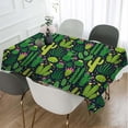 thumbnail image 2 of Tablecloth Green Plant Table Cloth Rectangle Table 60 x 84 Inch Cactus Flowers Exotic Mexican Kitchen Decorations for Home Dinner Party, 2 of 6