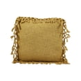 thumbnail image 4 of Creative Co-Op Cotton Slub Pillow with Crochet and Fringe, 4 of 10