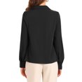 thumbnail image 3 of INSPIRE CHIC Women's Collar Work Shirt Button Down Long Sleeve V Neck Casual Blouse Top, 3 of 5