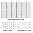 thumbnail image 3 of 80 Pack Sublimation Keychain Blank Double Sided Heat Transfer Blank MDF Blank Board Key Ring Blank Sublimation DIY, 3 of 5