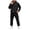 Black, variant on Delconic Mens 2 Piece Hoodie and Jogger Set Pullover Hooded Sweatshirt with Kangaroo Pocket Drawstring Pants Casual Tracksuit Army Green L