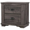 thumbnail image 5 of Traditional Rustic Style 6pc King Size Bed Dresser Mirror Chest 2x Nightstand Set Bedroom Wooden Furniture Gray Finish, 5 of 5